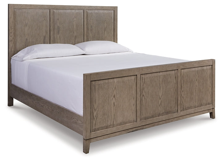 Chrestner California King Panel Bed with Dresser at Walker Mattress and Furniture Locations in Cedar Park and Belton TX.