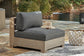 Citrine Park 4-Piece Outdoor Sectional with Ottoman at Walker Mattress and Furniture Locations in Cedar Park and Belton TX.