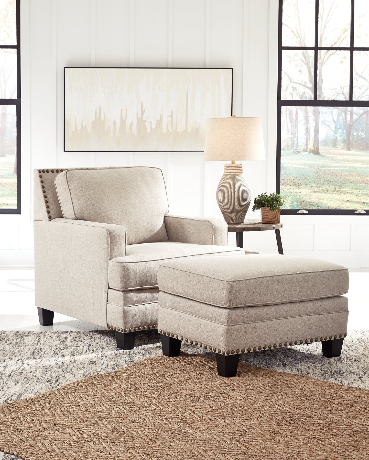 Claredon Chair and Ottoman at Walker Mattress and Furniture Locations in Cedar Park and Belton TX.