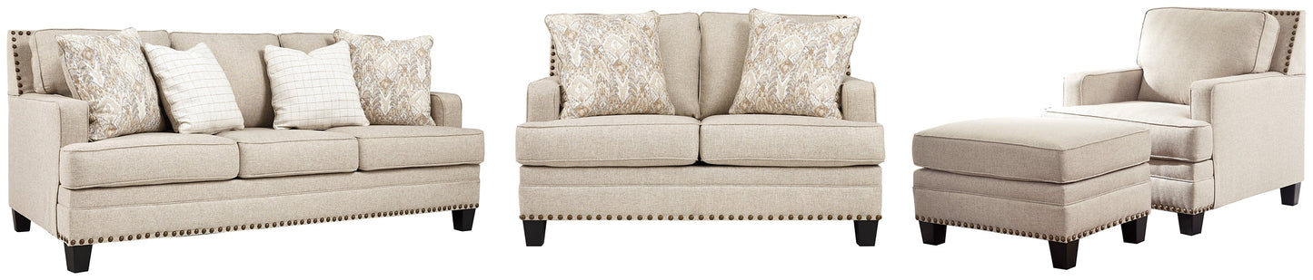 Claredon Sofa, Loveseat, Chair and Ottoman at Walker Mattress and Furniture Locations in Cedar Park and Belton TX.