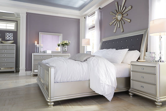 Coralayne Queen Sleigh Bed at Walker Mattress and Furniture Locations in Cedar Park and Belton TX.