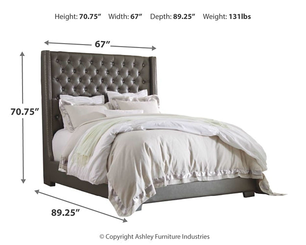 Coralayne Queen Upholstered Bed with Dresser at Walker Mattress and Furniture Locations in Cedar Park and Belton TX.