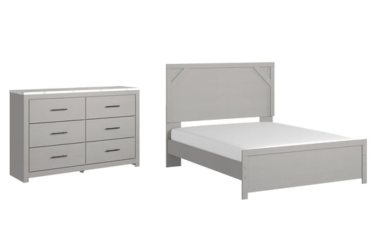 Cottonburg Queen Panel Bed with Dresser at Walker Mattress and Furniture Locations in Cedar Park and Belton TX.