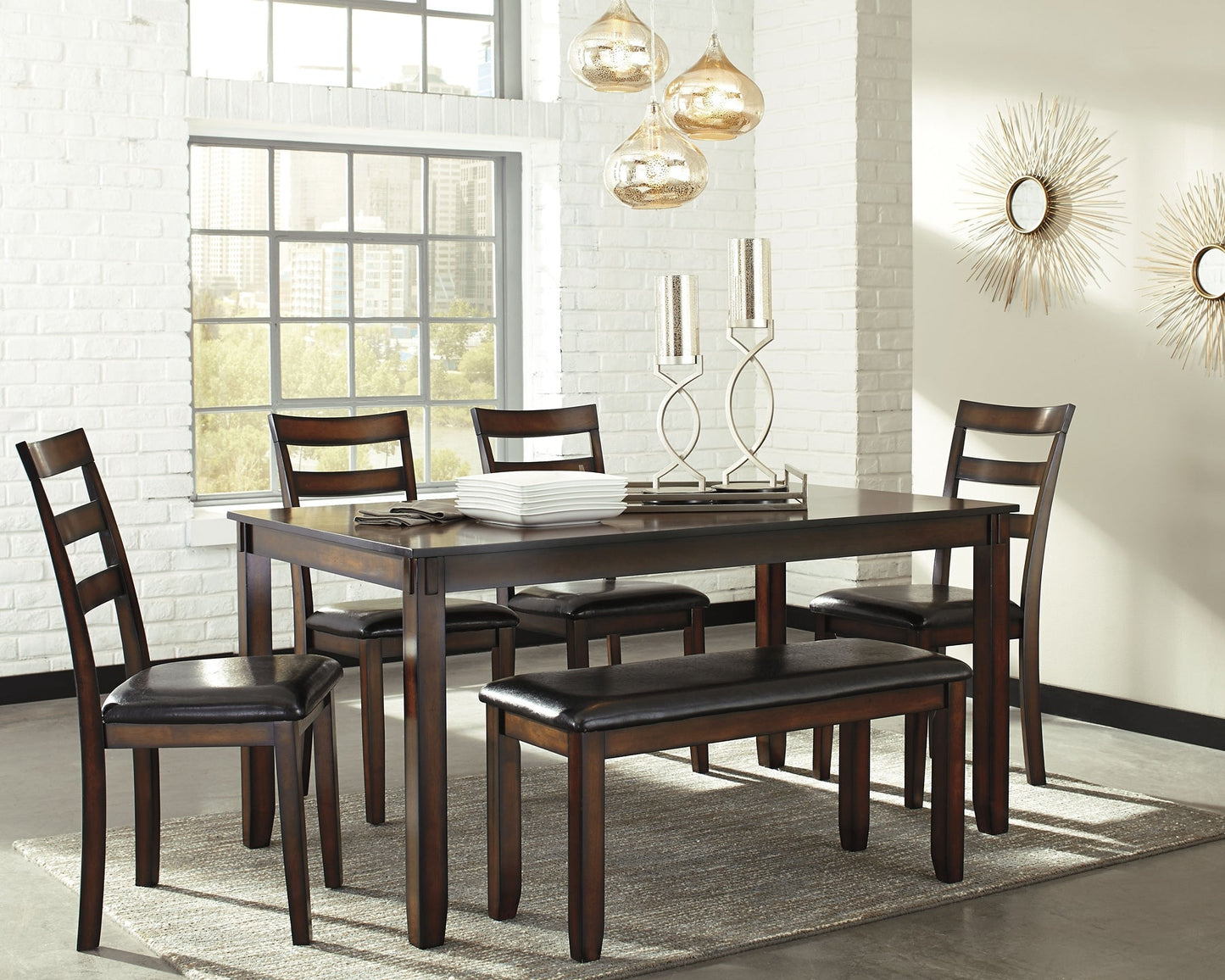 Coviar Dining Room Table Set (6/CN) at Walker Mattress and Furniture Locations in Cedar Park and Belton TX.