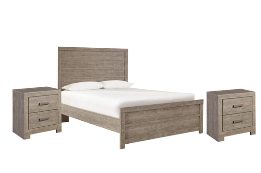 Culverbach Full Panel Bed with 2 Nightstands at Walker Mattress and Furniture Locations in Cedar Park and Belton TX.