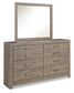Culverbach King Panel Bed with Mirrored Dresser, Chest and 2 Nightstands at Walker Mattress and Furniture Locations in Cedar Park and Belton TX.