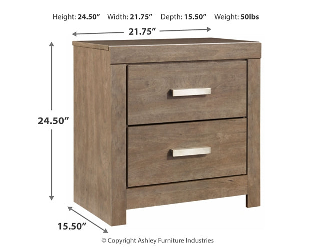 Culverbach King Panel Bed with Mirrored Dresser, Chest and 2 Nightstands at Walker Mattress and Furniture Locations in Cedar Park and Belton TX.