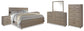 Culverbach King Panel Bed with Mirrored Dresser, Chest and 2 Nightstands at Walker Mattress and Furniture Locations in Cedar Park and Belton TX.