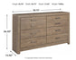 Culverbach Six Drawer Dresser at Walker Mattress and Furniture Locations in Cedar Park and Belton TX.