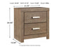 Culverbach Two Drawer Night Stand at Walker Mattress and Furniture Locations in Cedar Park and Belton TX.