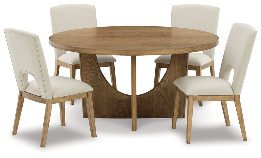 Dakmore Dining Table and 4 Chairs at Walker Mattress and Furniture Locations in Cedar Park and Belton TX.