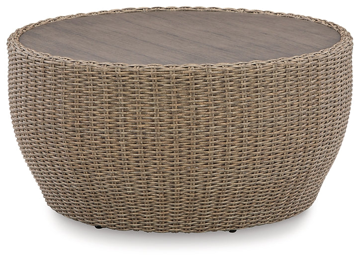 Danson Outdoor Coffee Table with End Table at Walker Mattress and Furniture Locations in Cedar Park and Belton TX.