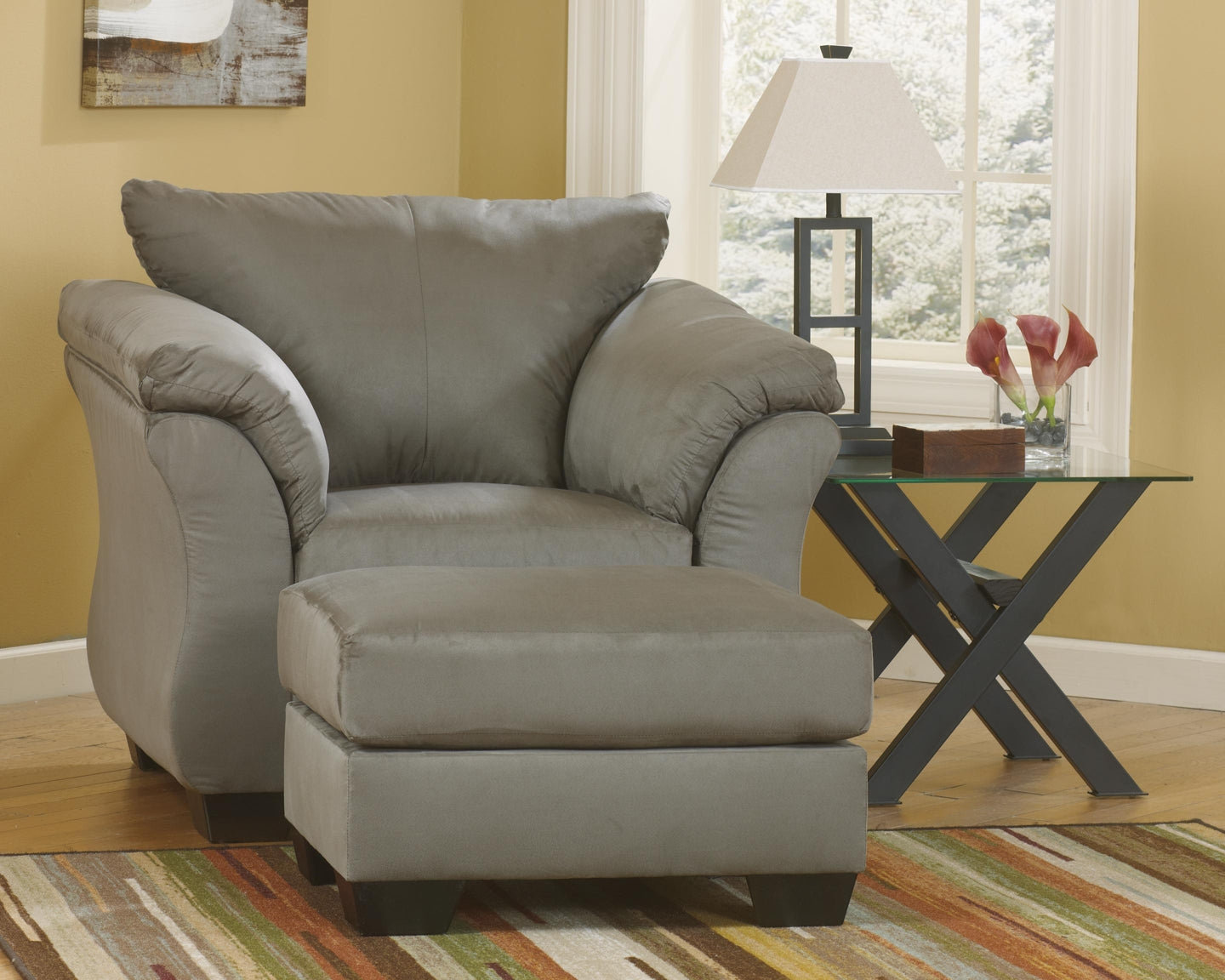 Darcy Chair and Ottoman at Walker Mattress and Furniture Locations in Cedar Park and Belton TX.