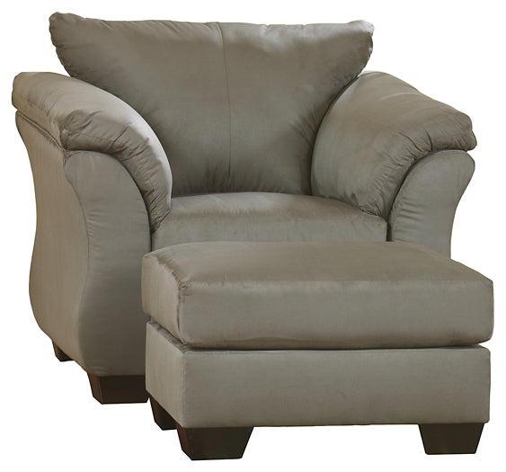 Darcy Chair and Ottoman at Walker Mattress and Furniture Locations in Cedar Park and Belton TX.