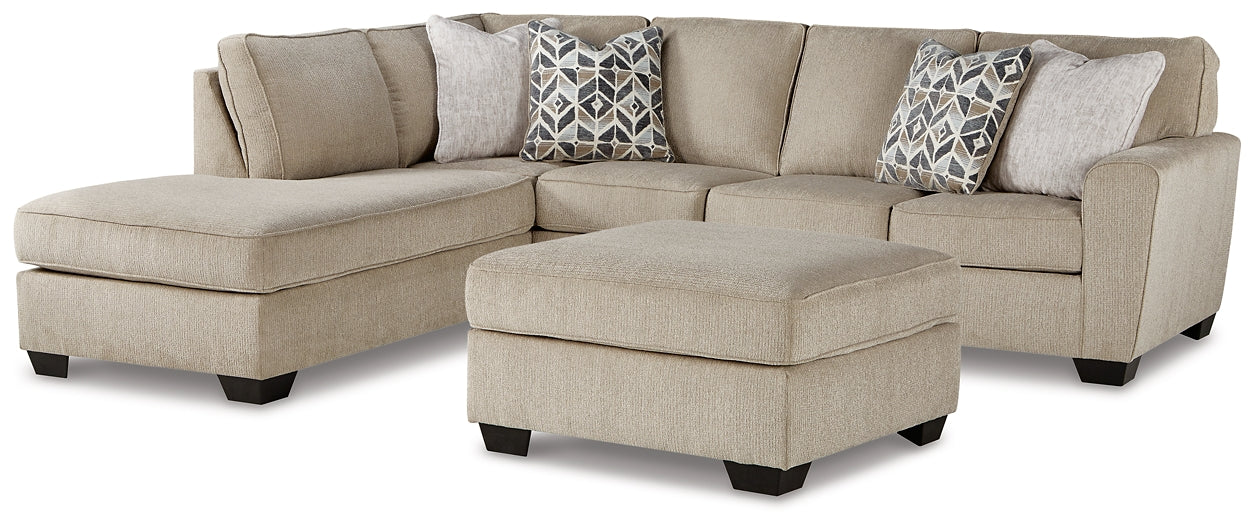 Decelle 2-Piece Sectional with Ottoman at Walker Mattress and Furniture Locations in Cedar Park and Belton TX.
