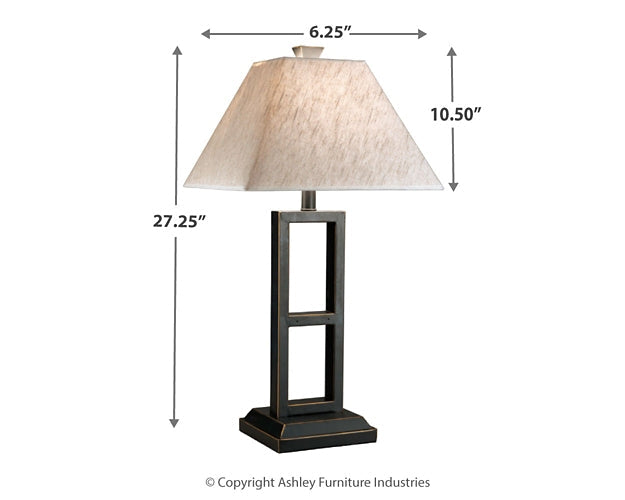 Deidra Metal Table Lamp (2/CN) at Walker Mattress and Furniture Locations in Cedar Park and Belton TX.