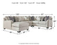 Dellara 4-Piece Sectional with Chaise at Walker Mattress and Furniture Locations in Cedar Park and Belton TX.