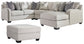 Dellara 4-Piece Sectional with Ottoman at Walker Mattress and Furniture Locations in Cedar Park and Belton TX.