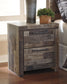 Derekson Full Panel Bed with 2 Storage Drawers with Mirrored Dresser, Chest and 2 Nightstands at Walker Mattress and Furniture Locations in Cedar Park and Belton TX.