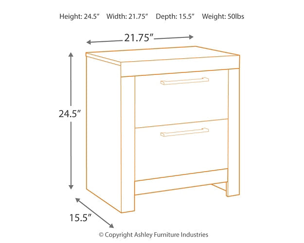 Derekson King Panel Bed with 2 Storage Drawers with Mirrored Dresser and Nightstand at Walker Mattress and Furniture Locations in Cedar Park and Belton TX.