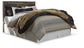 Derekson Queen/Full Panel Headboard with Mirrored Dresser and 2 Nightstands at Walker Mattress and Furniture Locations in Cedar Park and Belton TX.