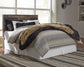 Derekson Queen/Full Panel Headboard with Mirrored Dresser and 2 Nightstands at Walker Mattress and Furniture Locations in Cedar Park and Belton TX.