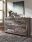 Derekson Six Drawer Dresser at Walker Mattress and Furniture Locations in Cedar Park and Belton TX.