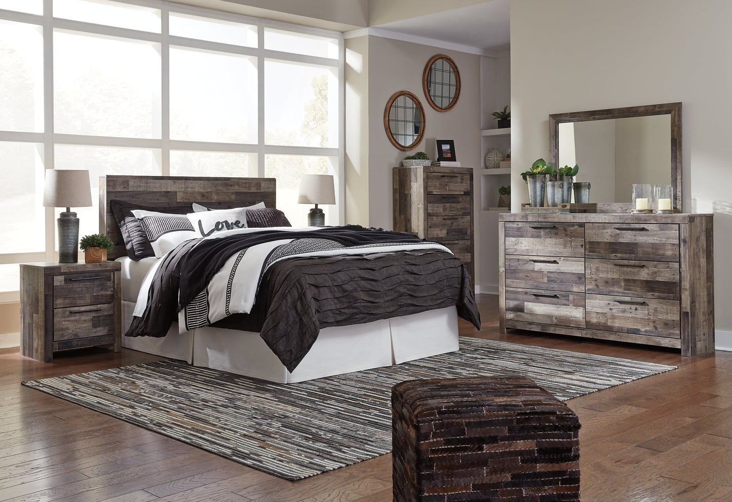 Derekson Two Drawer Night Stand at Walker Mattress and Furniture Locations in Cedar Park and Belton TX.