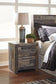 Derekson Two Drawer Night Stand at Walker Mattress and Furniture Locations in Cedar Park and Belton TX.