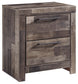 Derekson Two Drawer Night Stand at Walker Mattress and Furniture Locations in Cedar Park and Belton TX.