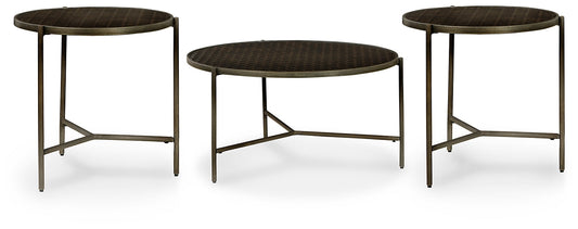 Doraley Coffee Table with 2 End Tables at Walker Mattress and Furniture Locations in Cedar Park and Belton TX.