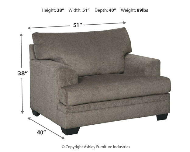 Dorsten Sofa Chaise, Chair, and Ottoman at Walker Mattress and Furniture Locations in Cedar Park and Belton TX.