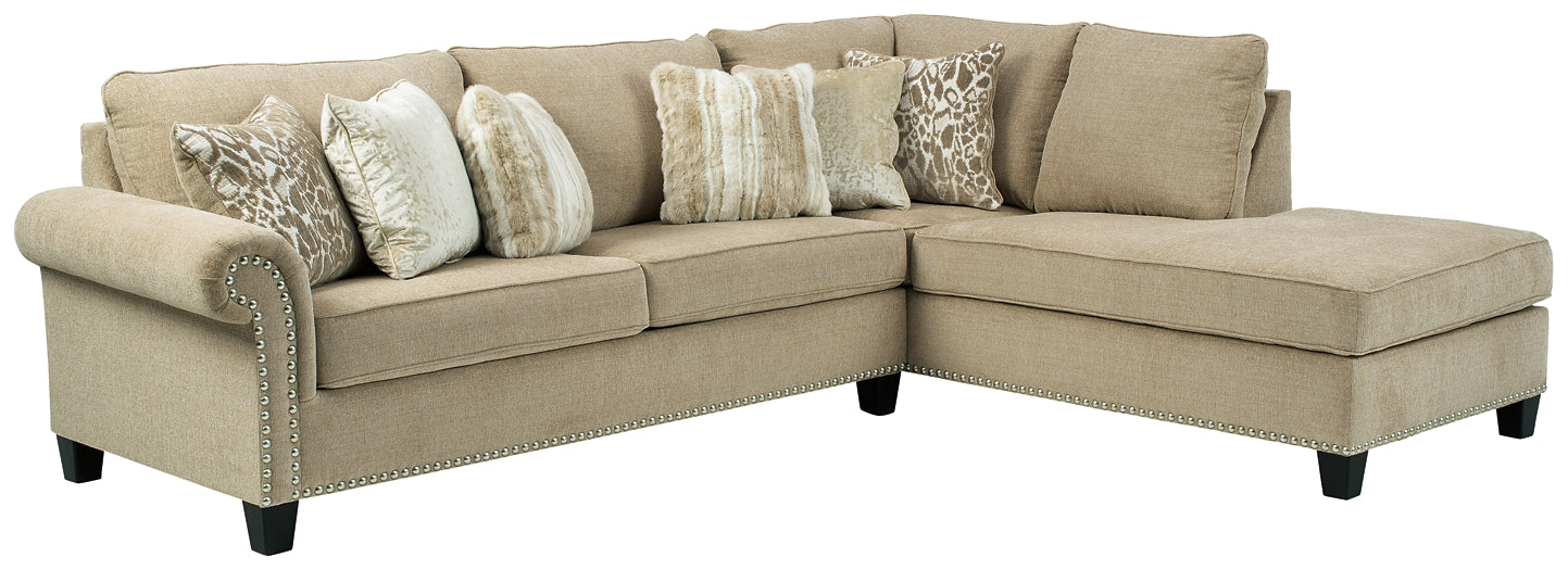 Dovemont 2-Piece Sectional with Chair and Ottoman at Walker Mattress and Furniture Locations in Cedar Park and Belton TX.