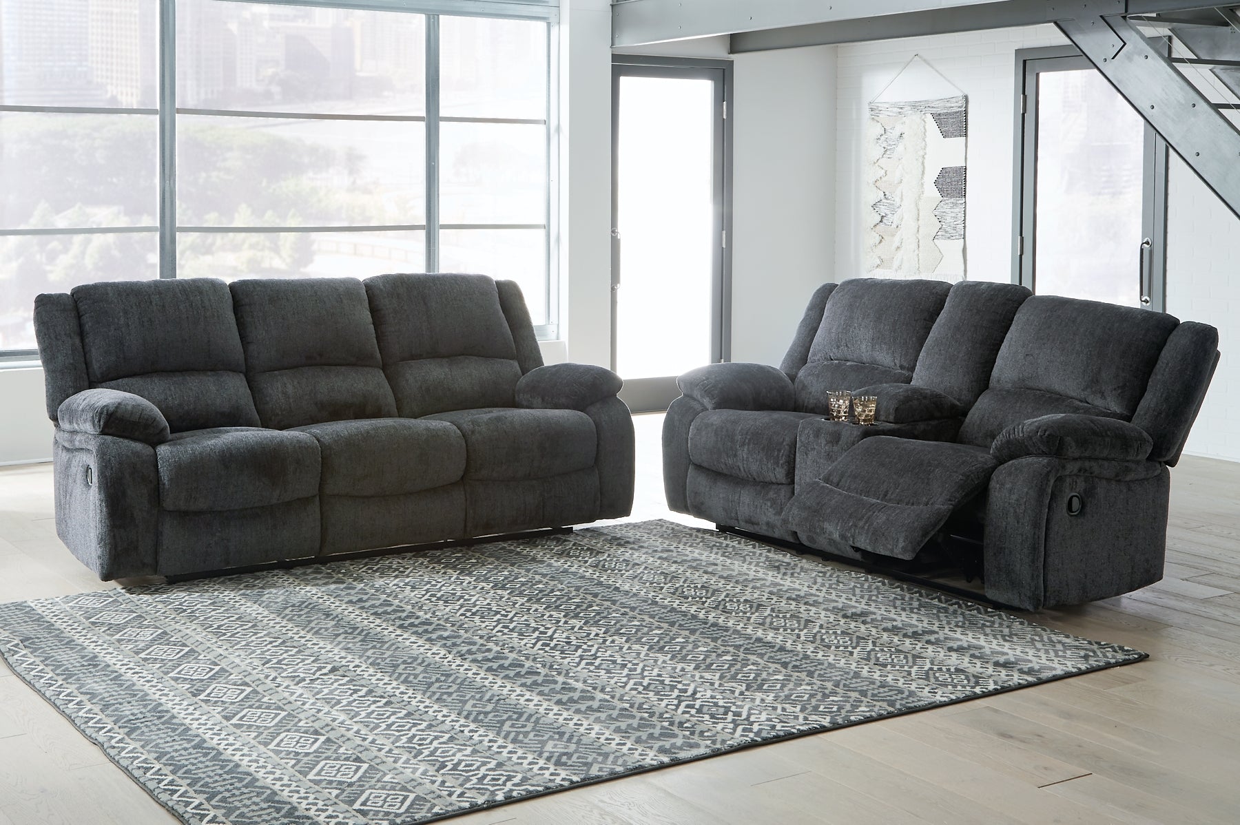 Draycoll Sofa and Loveseat at Walker Mattress and Furniture Locations in Cedar Park and Belton TX.