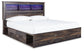 Drystan King Bookcase Bed with 2 Nightstands at Walker Mattress and Furniture Locations in Cedar Park and Belton TX.