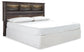 Drystan King/California King Bookcase Headboard with Mirrored Dresser, Chest and Nightstand at Walker Mattress and Furniture Locations in Cedar Park and Belton TX.