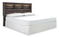 Drystan King/California King Bookcase Headboard with Mirrored Dresser at Walker Mattress and Furniture Locations in Cedar Park and Belton TX.