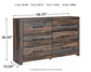 Drystan King Panel Bookcase Bed with Dresser at Walker Mattress and Furniture Locations in Cedar Park and Belton TX.