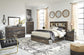 Drystan Queen Bookcase Bed with 4 Storage Drawers with Mirrored Dresser, Chest and 2 Nightstands at Walker Mattress and Furniture Locations in Cedar Park and Belton TX.