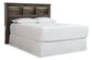 Drystan Queen/Full Bookcase Headboard with Mirrored Dresser and 2 Nightstands at Walker Mattress and Furniture Locations in Cedar Park and Belton TX.