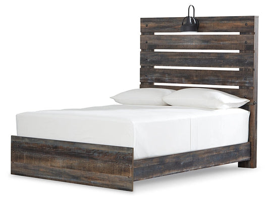 Drystan Queen Panel Bed at Walker Mattress and Furniture Locations in Cedar Park and Belton TX.