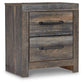 Drystan Queen Panel Bed with 2 Storage Drawers with Mirrored Dresser, Chest and Nightstand at Walker Mattress and Furniture Locations in Cedar Park and Belton TX.