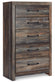 Drystan Queen Panel Bed with 2 Storage Drawers with Mirrored Dresser, Chest and Nightstand at Walker Mattress and Furniture Locations in Cedar Park and Belton TX.