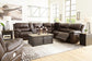 Dunleith 6-Piece Sectional with Recliner at Walker Mattress and Furniture Locations in Cedar Park and Belton TX.
