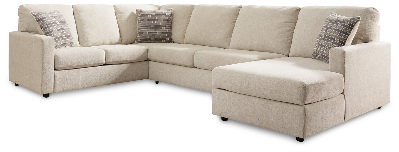 Edenfield 3-Piece Sectional with Ottoman at Walker Mattress and Furniture Locations in Cedar Park and Belton TX.