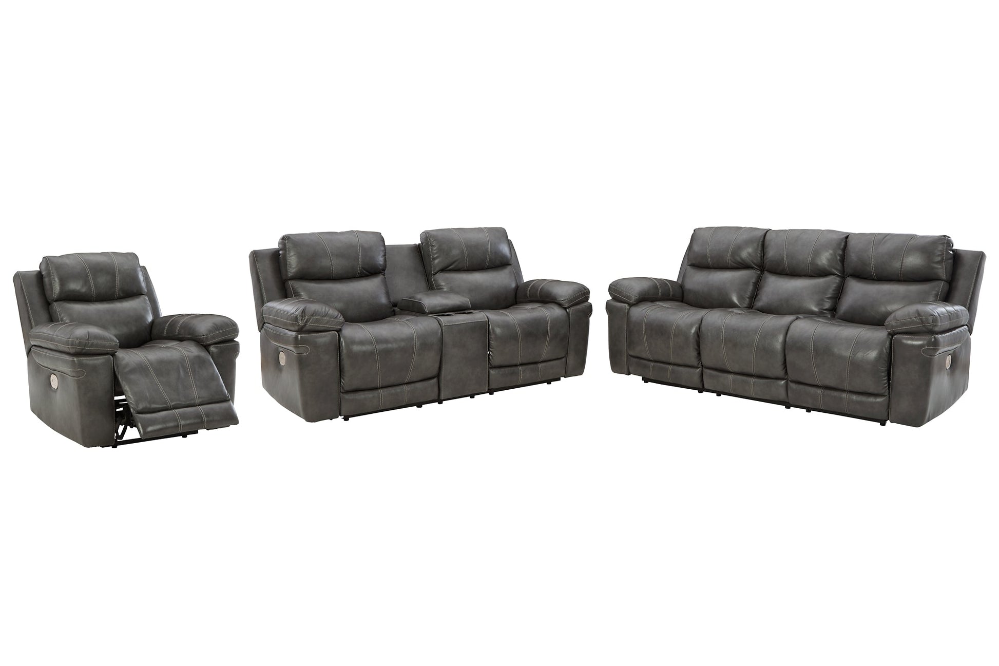 Edmar Sofa, Loveseat and Recliner at Walker Mattress and Furniture Locations in Cedar Park and Belton TX.