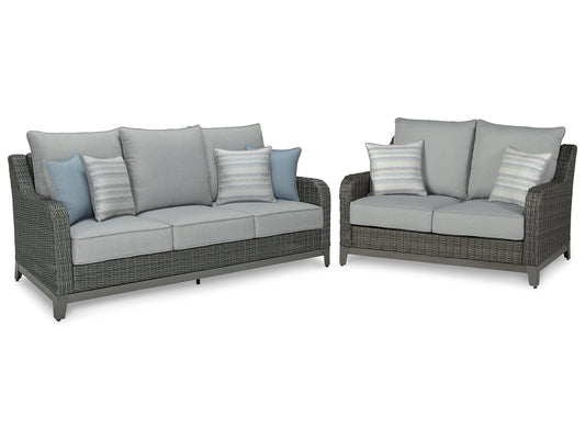 Elite Park Outdoor Sofa and Loveseat at Walker Mattress and Furniture Locations in Cedar Park and Belton TX.