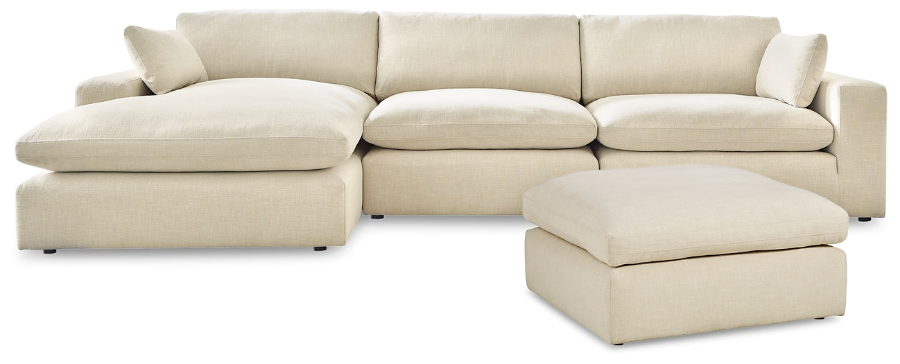 Elyza 3-Piece Sectional with Ottoman at Walker Mattress and Furniture Locations in Cedar Park and Belton TX.