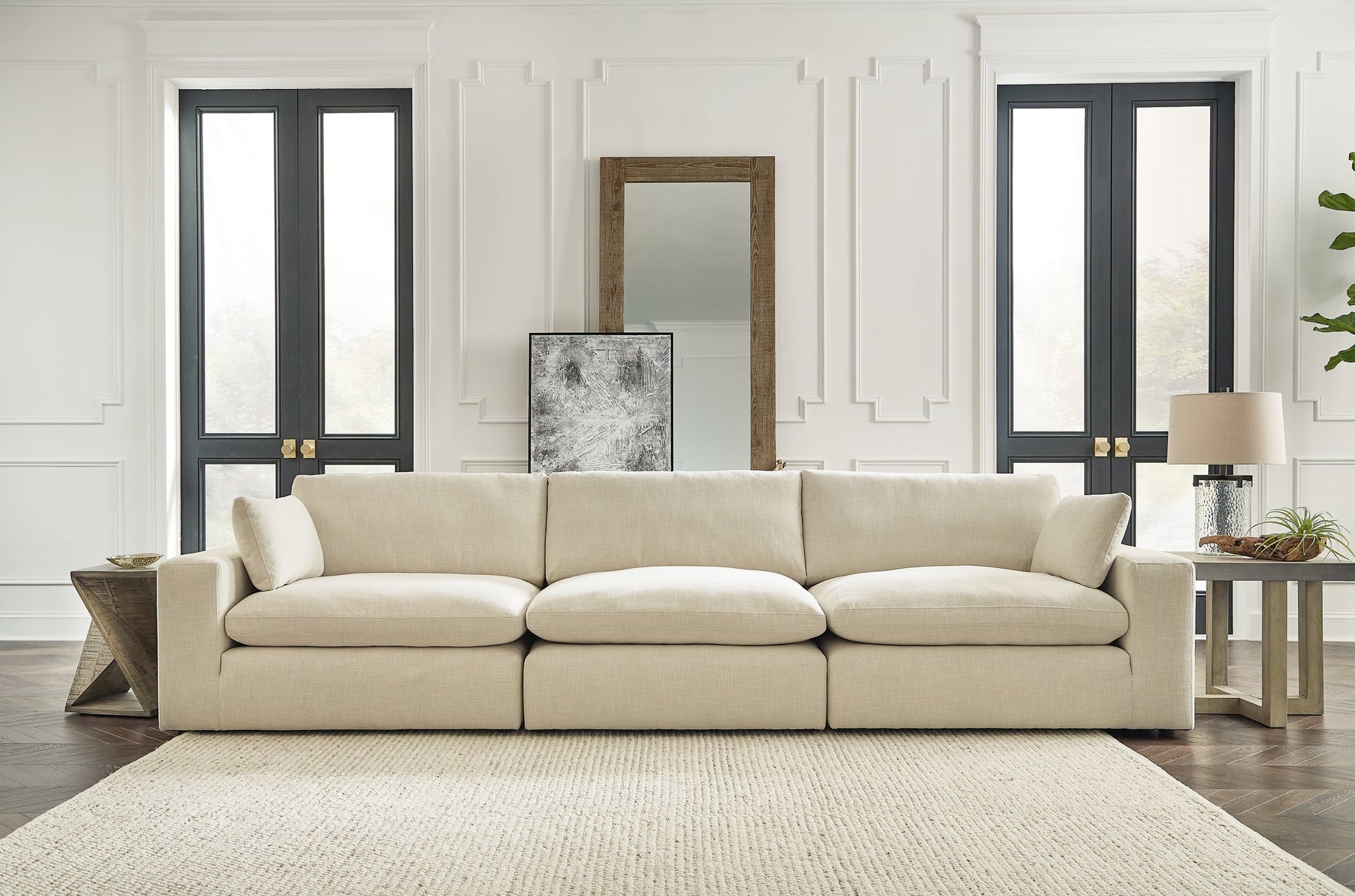 Elyza 3-Piece Sectional with Ottoman at Walker Mattress and Furniture Locations in Cedar Park and Belton TX.