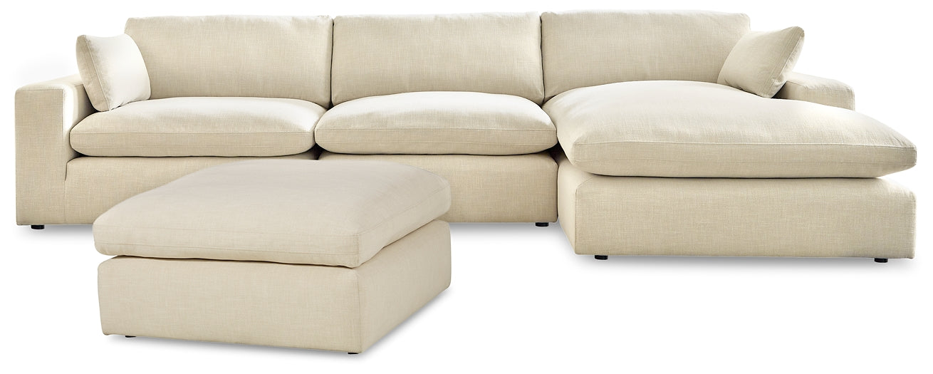 Elyza 3-Piece Sectional with Ottoman at Walker Mattress and Furniture Locations in Cedar Park and Belton TX.